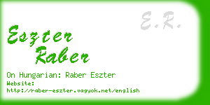 eszter raber business card